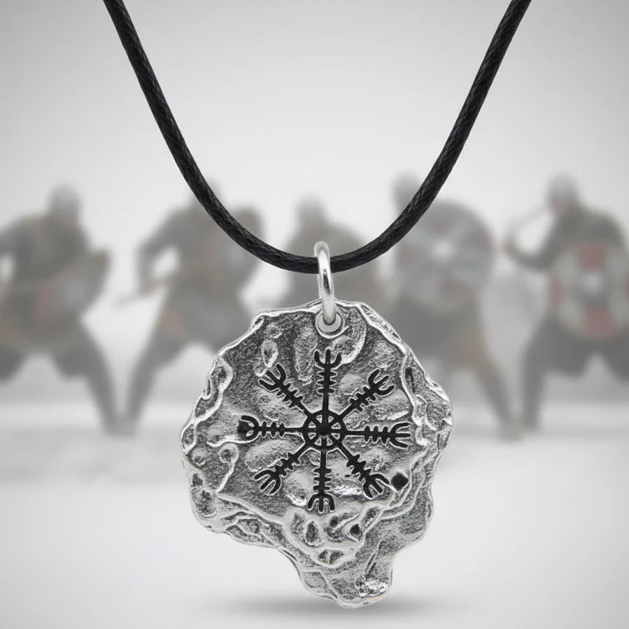 Aegishjalmr Viking necklace for men – Viking Rune Pendant Norse Amulet