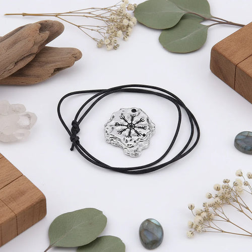 Aegishjalmr Viking necklace for men – Viking Rune Pendant Norse Amulet