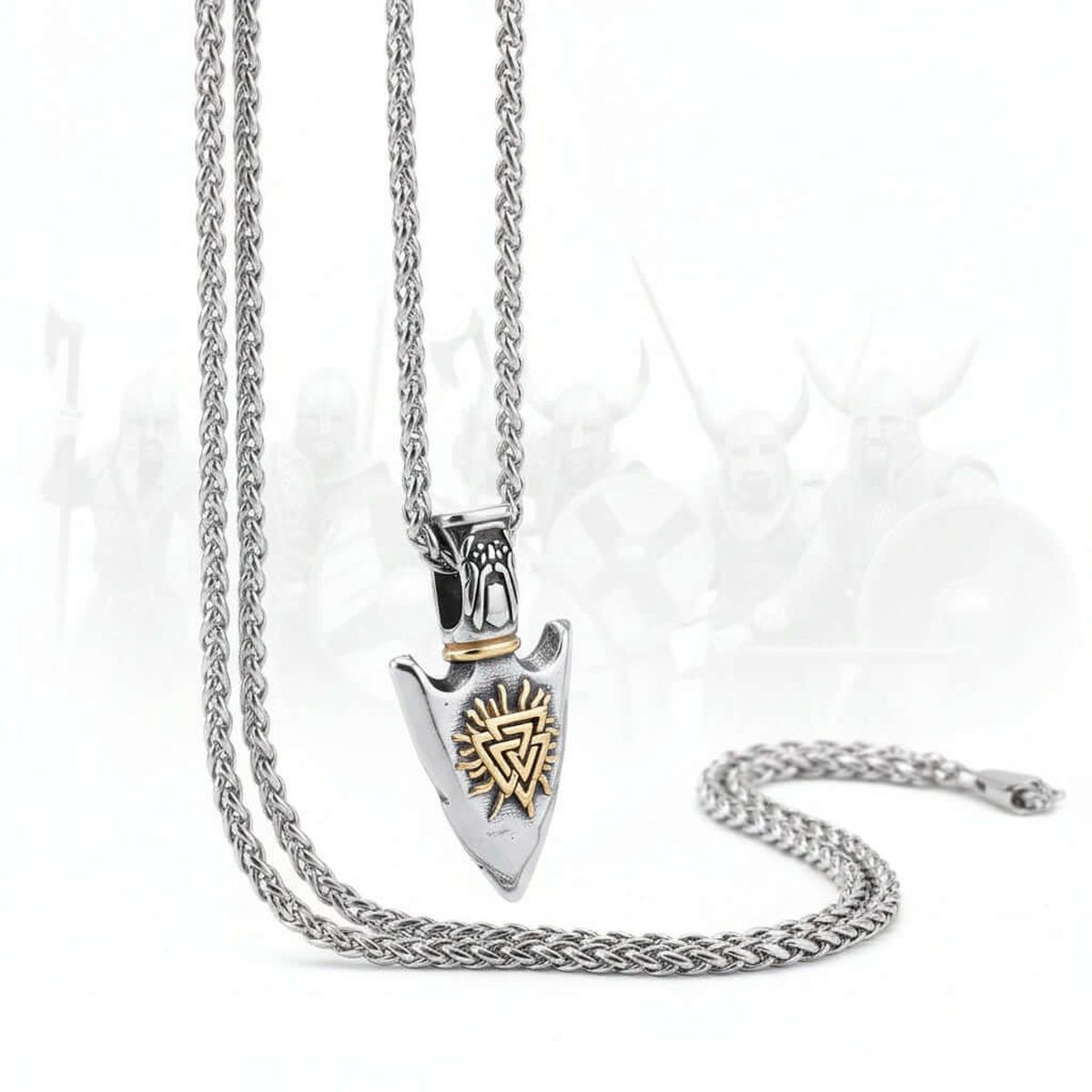 Viking Vegvisir necklace Stainless Steel Norse Compass Pendant for Men