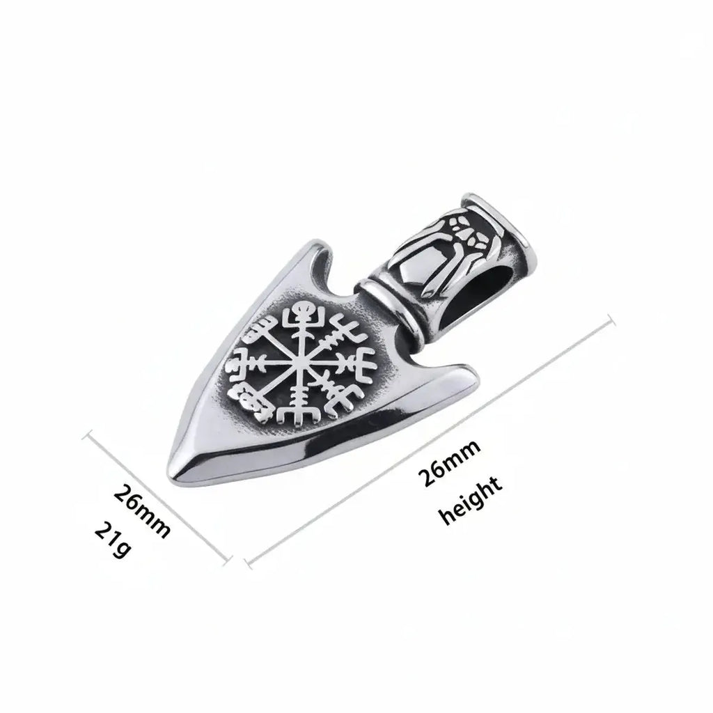 Viking Vegvisir necklace Stainless Steel Norse Compass Pendant for Men