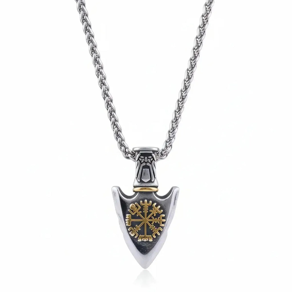 Viking Vegvisir necklace Stainless Steel Norse Compass Pendant for Men