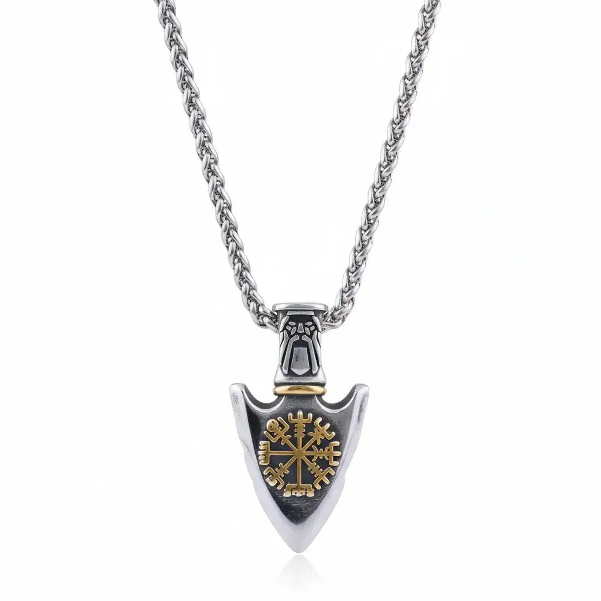 Viking Vegvisir necklace Stainless Steel Norse Compass Pendant for Men
