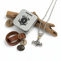Nordic viking rune pendant necklace Vintage Mjolnir Style